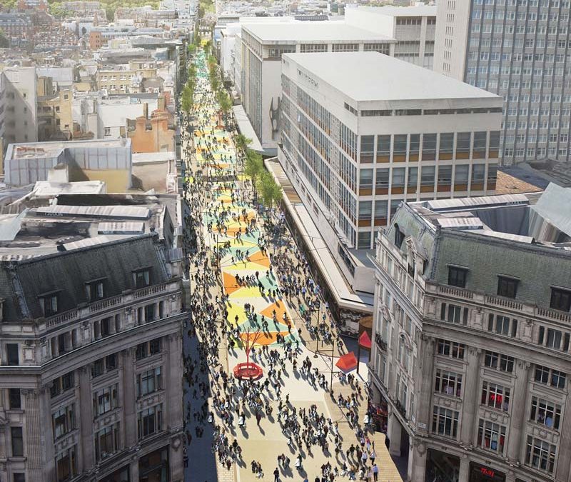 Oxford Street – ut med bilar, in med parker och konst